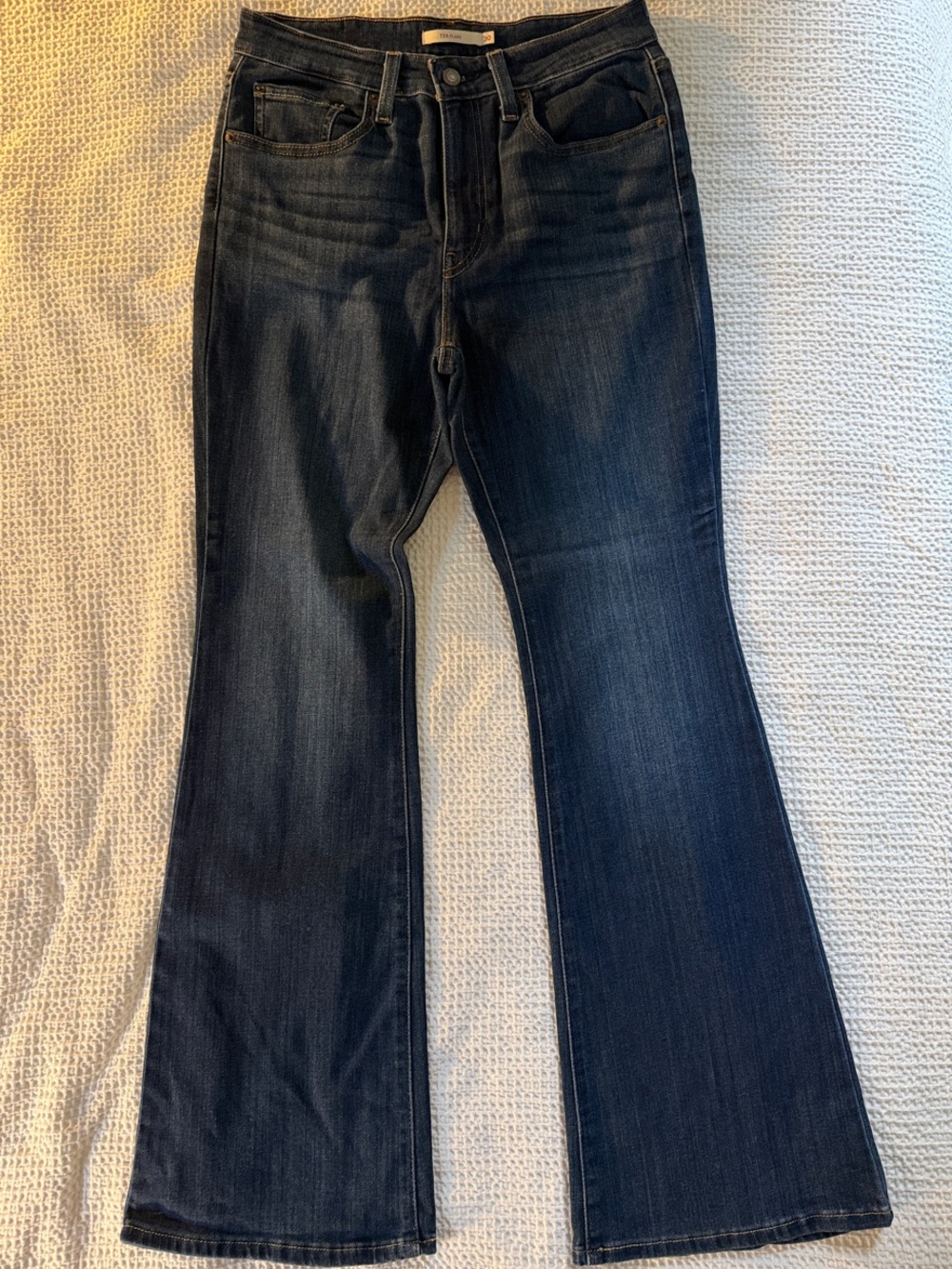 Women's Dark Indigo Flare Jeans - Classic Mid Rise